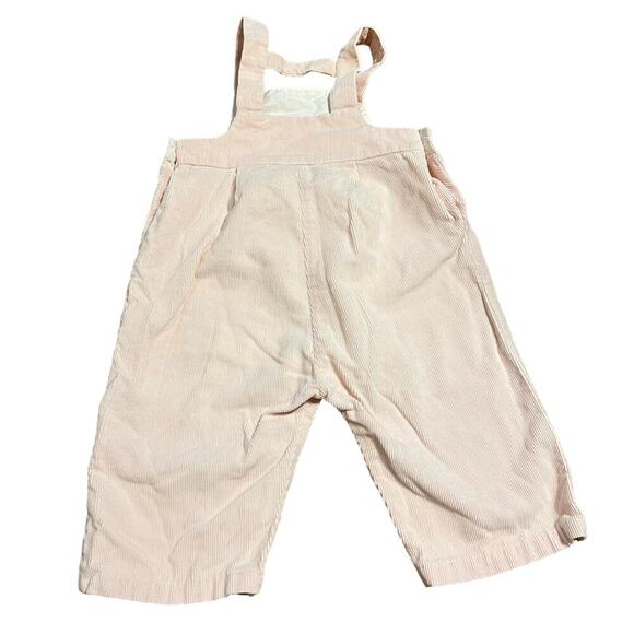 Vintage 1950s Crawler Grace Pale Pink Embroidered Corduroy Overalls 6-12 Months - Picture 2 of 5